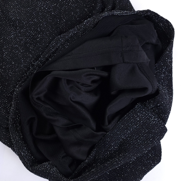 Lulu's Black Sparkle Rouged Low Back Dress Sz Xs - Picture 5 of 9